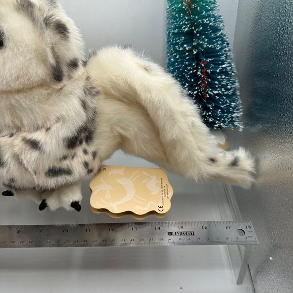 Folkmanis Hand Puppets Snowy Owl Plush White Spotted Stuffed Animal Toy Pet Hedw - Picture 12 of 12